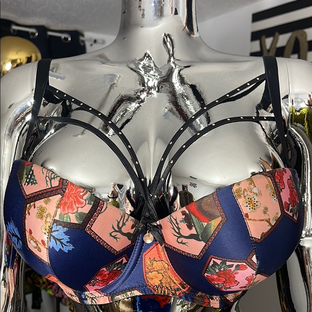Floral Patchwork Strappy Bra